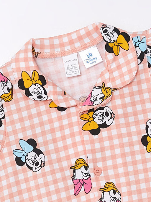 Bisiklet Yaka Minnie Mouse Bask?l? K?z Bebek ?ortlu Pijama Tak?m? - Waikiki фото 3
