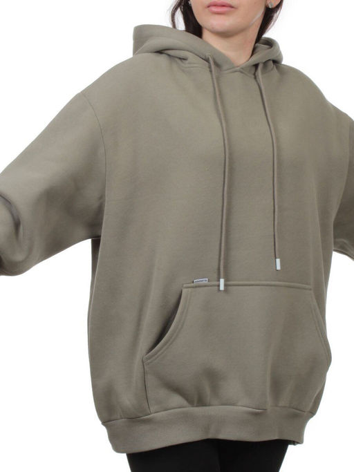 2610 GRAY GREEN Толстовка женская (85% хлопок, 10% полиэстер, 5% спандекс) - Fashion фото 3