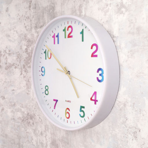 Часы настенные 30 см / NE-2807A /уп 20/цифры градиент - Галеонтрейд фото 3