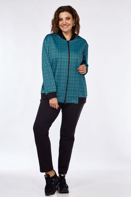 Костюм Элль стиль 2252/1 синий океан/черный  фото 5