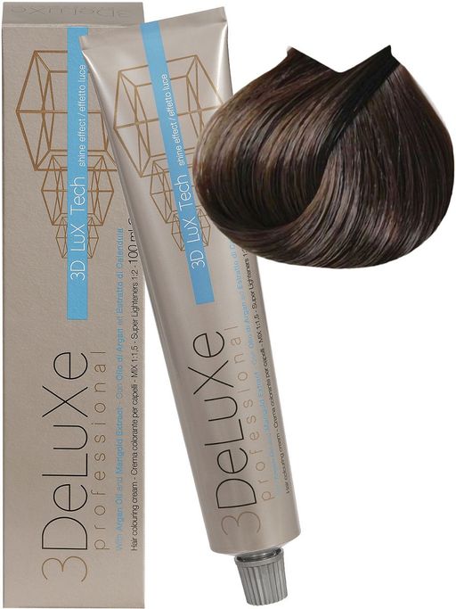 6.88 Крем-краска для волос 3DELUXE PROFESSIONAL СВЕТЛЫЙ ИНТЕНСИВНЫЙ КОРИЧНЕВЫЙ КАШЕМИР  фото 2