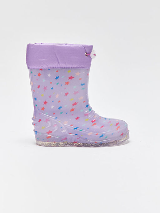 Bask?l? K?z ?ocuk Ya?mur Botu - Waikiki фото 2