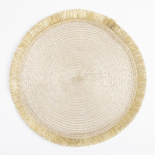 Набор салфеток Доляна. Блеск, золото, d=38 см, 2 шт.  фото 2