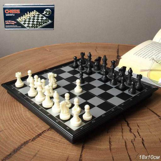 Игра настольная 3 в 1: нарды, шахматы, шашки 18х10 / 7308 /уп 144/магнитная доска - Галеонтрейд фото 2