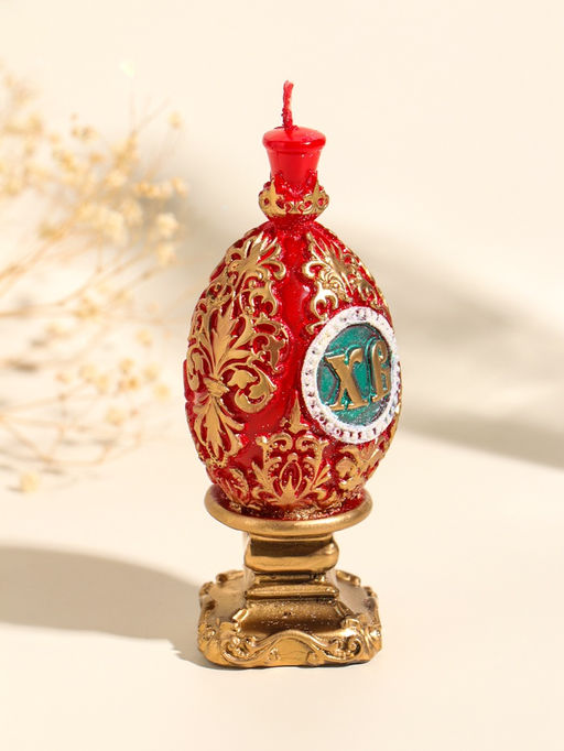 Свеча декоративная Пасхальное яйцо с орнаментом, 5?12 см, 95 г