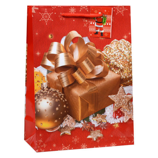Цена за 12 шт. Пакет подарочный Новый год 17х24х8 / 1700S /уп 12/960/128г/м2 микс - ГалеонТрейд фото 9