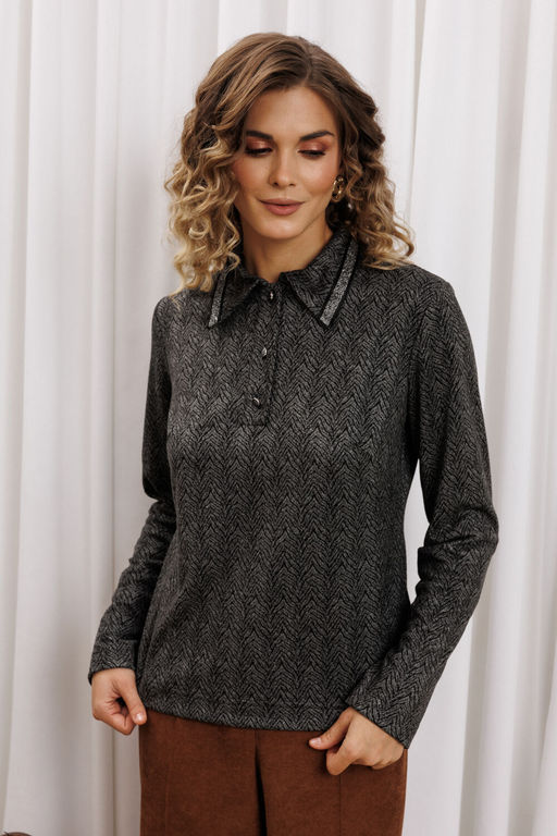 Джемпер Gizart 15422 серый тигровый замша