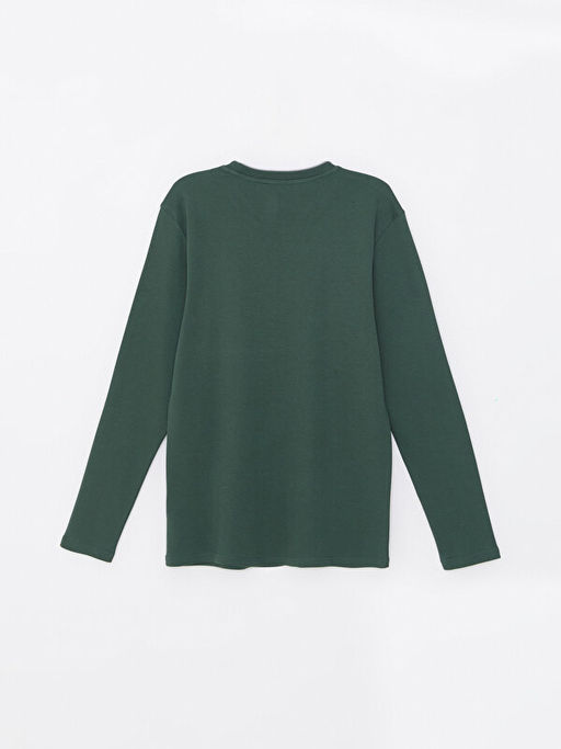 Bisiklet Yaka Uzun Kollu Bask?l? Erkek Sweatshirt - Waikiki фото 2
