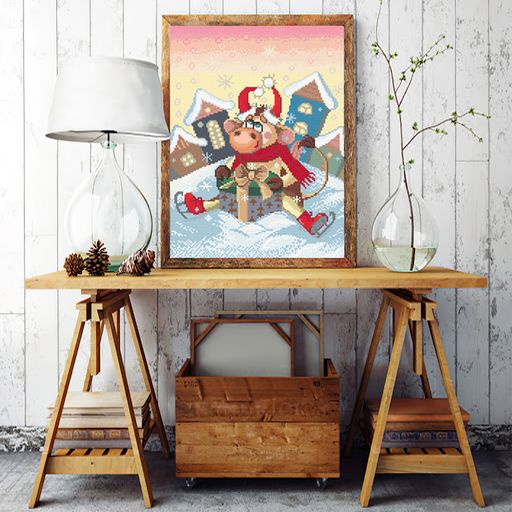 Кристальная (алмазная) мозаика ФРЕЯ ALVK-75 Бычок СК/Распродажа 40 х 30 см