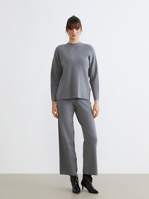 Yar?m Bal?k?? Yaka Kad?n Triko Kazak