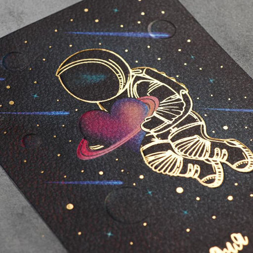 Цена за 5 шт. Открытка на акварельном картоне Ты для меня больше, чем космос, 10?15 см