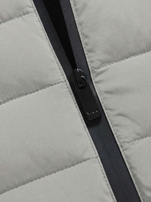 Куртка мужская стёганая с капюшоном с графеновой подкладкой бежевого цвета 9625_1B - Valianly фото 10