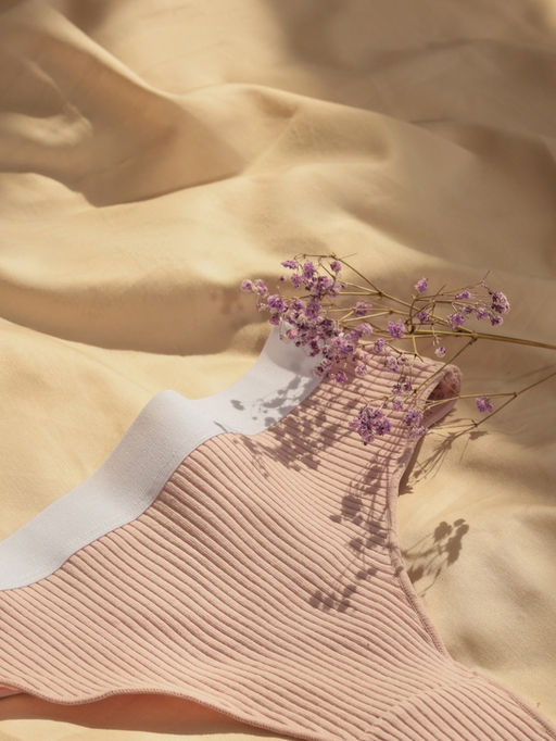 Трусы женские бразильяно MINAKU рубчик, набор 3 шт., размер 48-50, белые, бежевые, чёрные