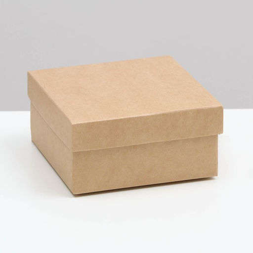 Цена за 5 шт. Коробка складная, крышка-дно, крафт, 10 х 10 х 5 см