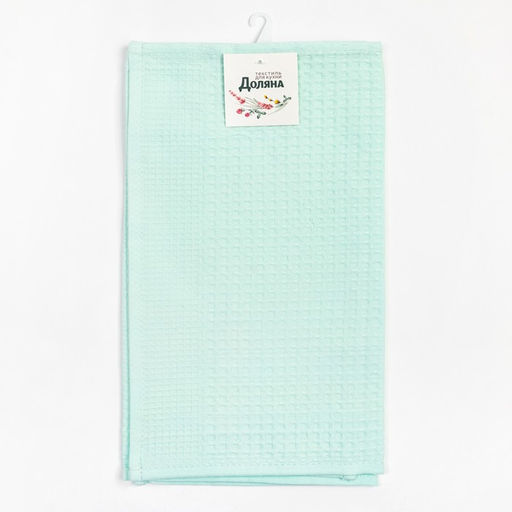 Полотенце Доляна цв. салатовый 35х60 см, 100% хл., крупная вафля 220 г/м2  фото 5