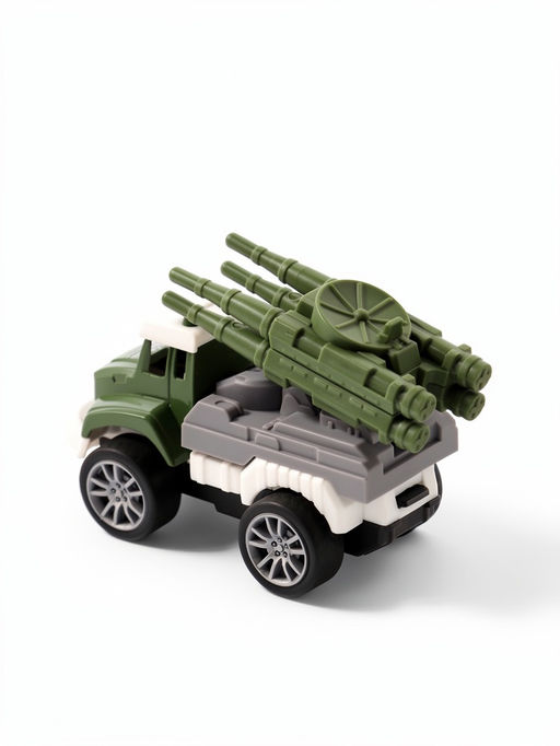 Брелок на кольце "Военный автомобиль с ракетной установкой" колёса крутятся 8х3,8х5,2 см