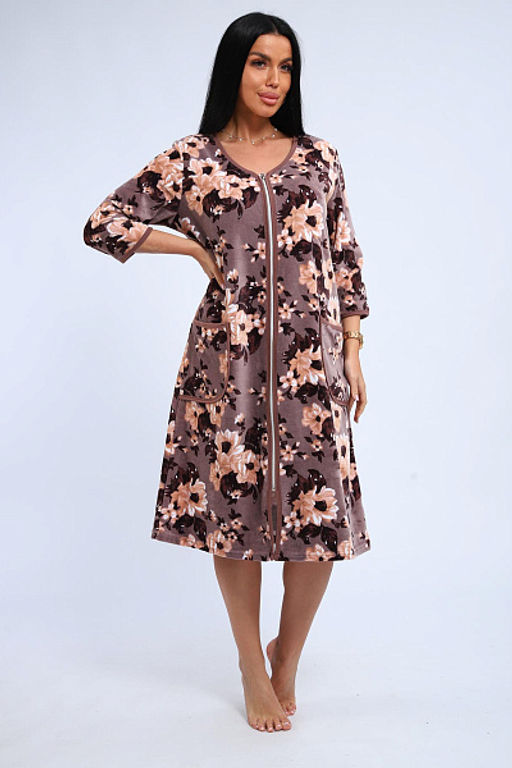 Халат велюровый на молнии (941-6) - Плиона фото 169