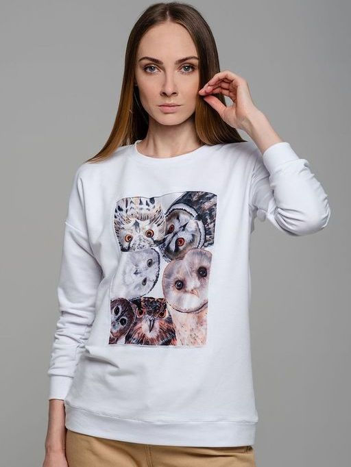 Удлинённый свитшот со вставкой ASTP016, джемпер, футер - Sahar art lab фото 7