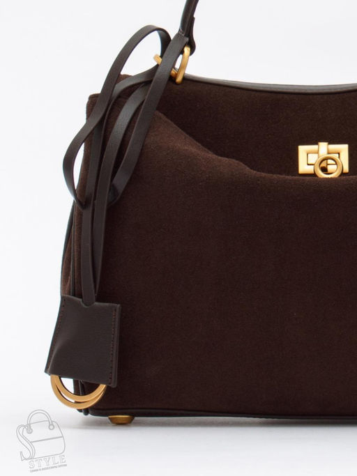 Сумка женская кожаная 1001MF coffee Polina&Eiterou