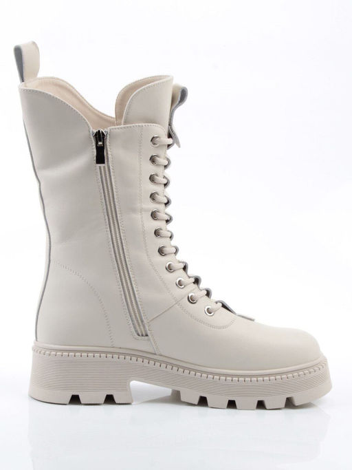 04-PAG294-2Z MILK Ботинки зимние женские (натуральная кожа, 100% шерсть)
