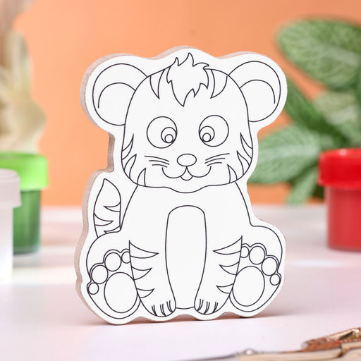 Цена за 2 шт. Раскраска-магнит "Тигр", многоразовая, 8х6,5 см