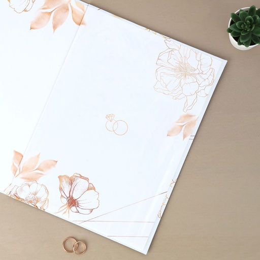 Папка для свидетельства о заключении брака «Цветы и золото», 23.5×31.4 см