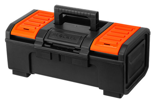 Ящик для инструментов 39*22*16 см "Гуру" с пружин. замком, черный/оранжевый (BR3940ЧРОР)