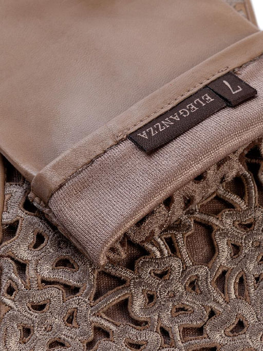 Перчатки женские ш/п F-0160 l.taupe - Eleganzza фото 12