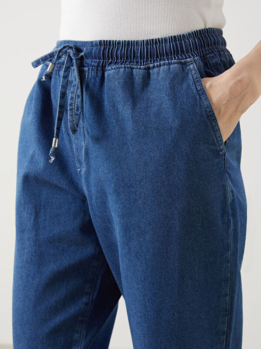 Beli Lastikli Carrot Fit Kad?n Jean Pantolon