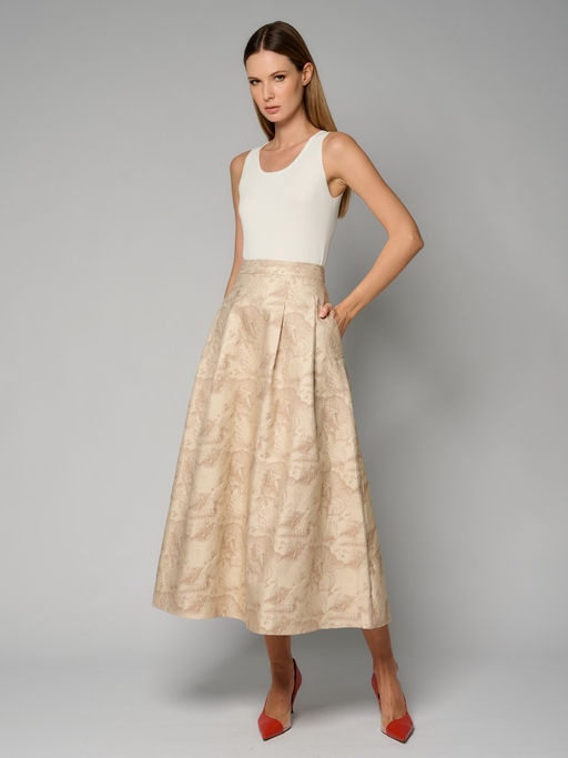 Юбка женская 12521-38047 beige - Eleganzza фото 6