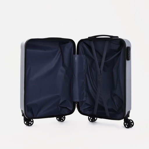 Чемодан малый 20, отдел на молнии, кодовый замок, цвет серый - Simaland фото 9