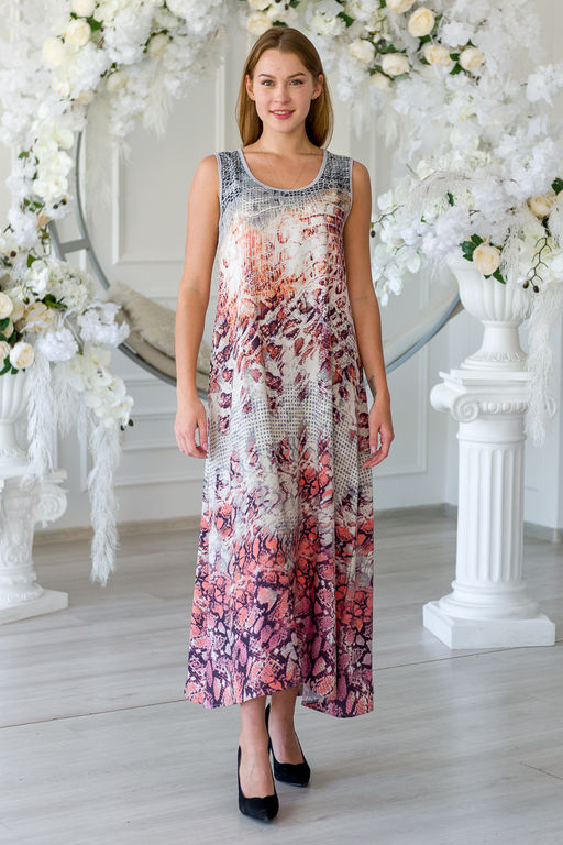 Сарафан женский из штапеля Мамба серый - Амадэль фото 2