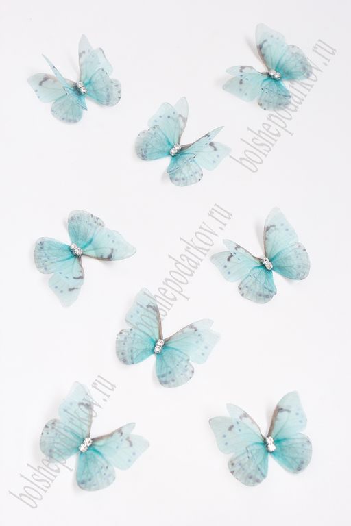 Бабочки шифоновые маленькие 3 см (10 шт) SF-4484, №16