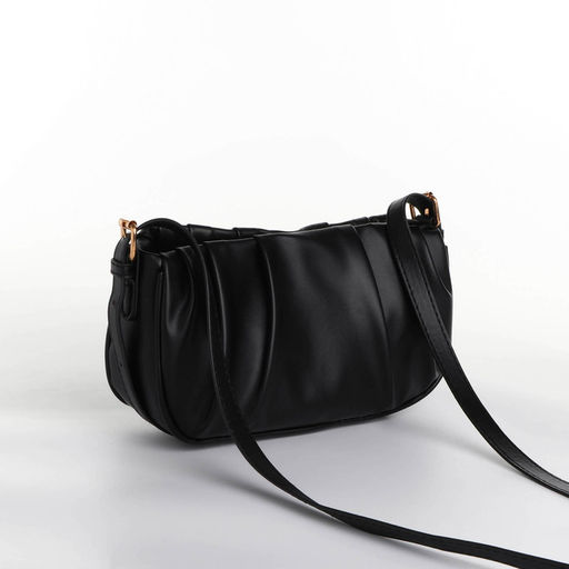 Сумка женская кросс-боди на молнии, 24×7×13 см, чёрная