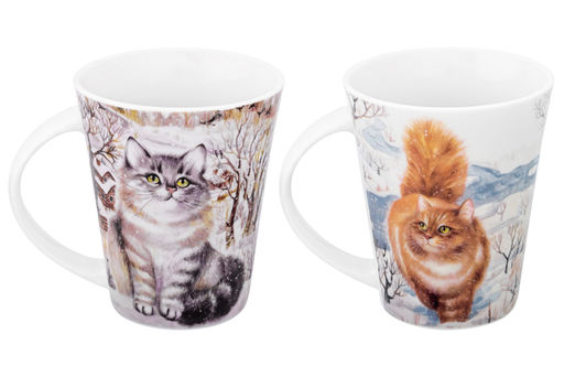Набор 2 кружек 350 мл 12*9*11 см Коты NEW BONE CHINA - Elan gallery фото 7