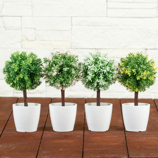 Искусственный цветок в горшке «Цветные листочки», 18 см, МИКС