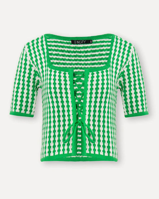 Вязаный кардиган на шнуровке - Incity фото 5