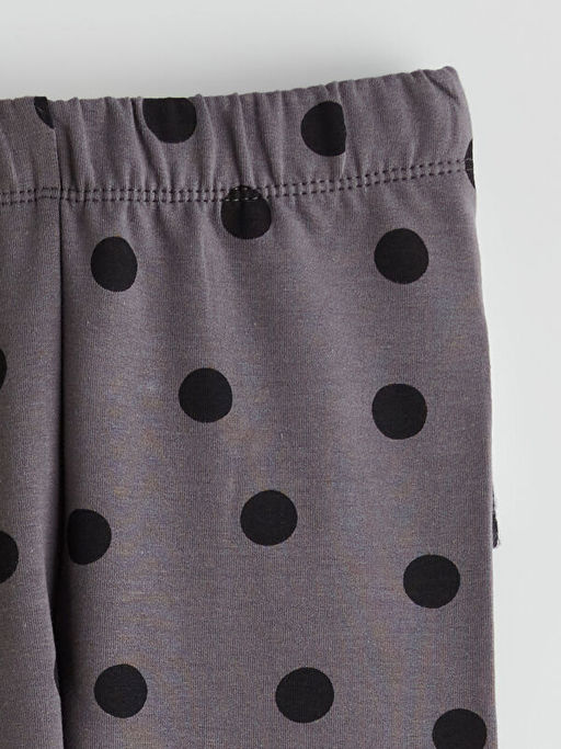 Beli Lastikli Puantiyeli K?z ?ocuk Tayt