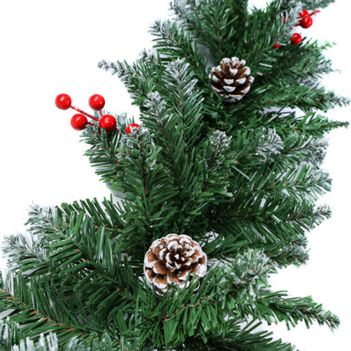 Гирлянда из елочных веток искусственная 2,7 метра 220 веток снег и шишки / WA-5 /уп 15/Новый год - Галеонтрейд фото 3