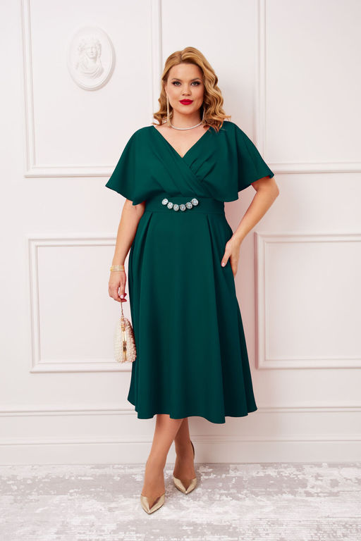 Платье AGATTI 5655S-Р изумрудный