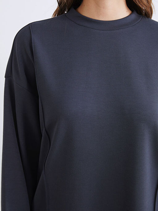 Dik Yaka Kad?n Sweatshirt Tunik