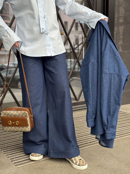 Брюки AURA 4173-176 темно-синий деним