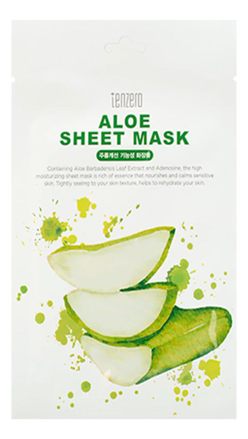 Маска тканевая с экстрактом алоэ TENZERO Aloe Sheet Mask , 25ml
