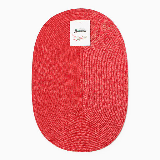 Салфетка сервировочная Доляна Овал, цв.красный, 45*30 см  фото 3