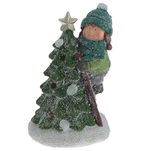 Фигурка декоративная "Ребёнок" с подсвет (LR44x2, н/п), L8 W7 H13 см, 2в.