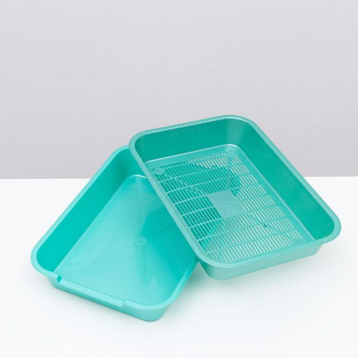 Туалет перламутровый средний с сеткой 36 х 26 х 6,5 см светло-зеленый - Simaland фото 4