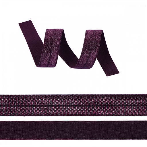 Резинка TBY бельевая Окантовочная блестящая 15мм фиолетовый S254 уп.50м