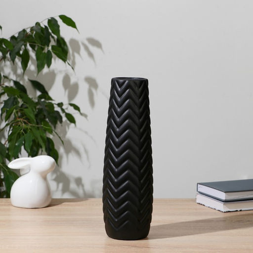 Ваза «Зигзаг», 7×10×33 см, керамика, МИКС