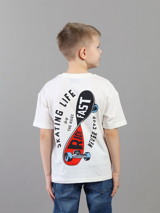 CRB wear / CSJB 64120-21K Футболка для мальчика,молочный/Ex.Cherubino фото 2