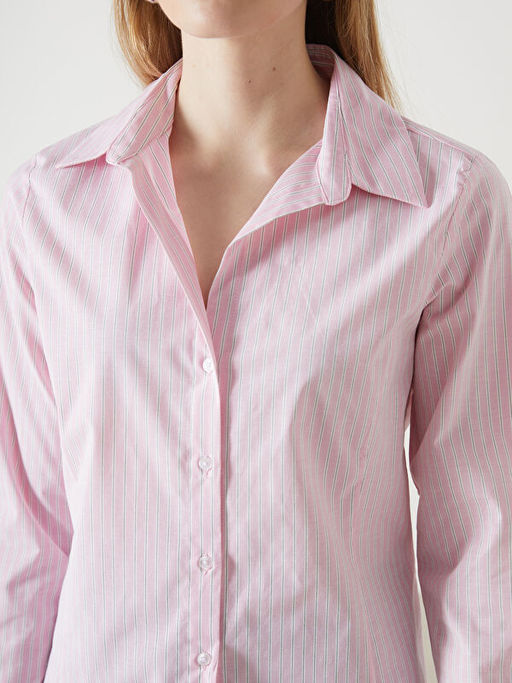 ?izgili Poplin Kad?n G?mlek